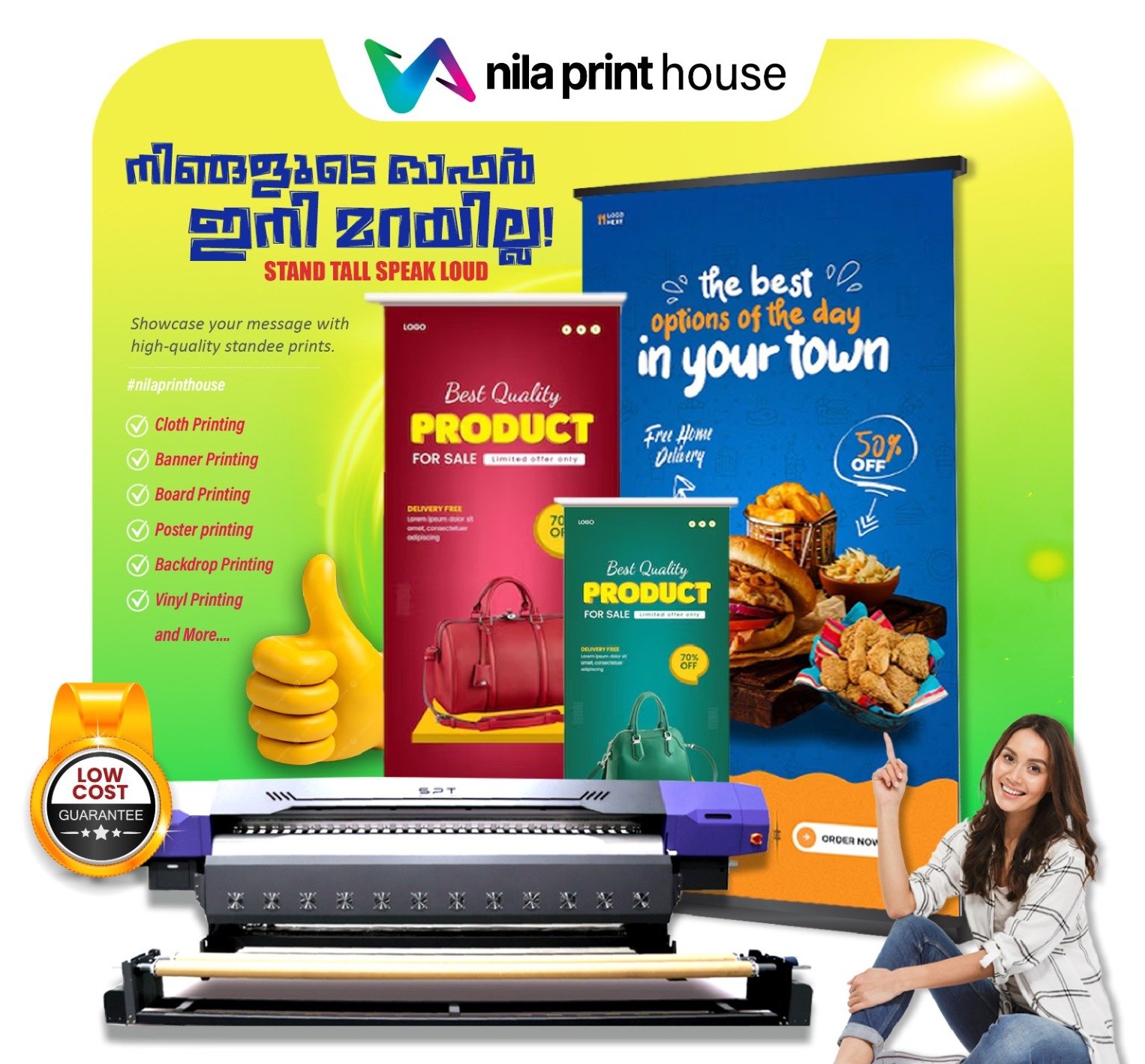 Stand tall, speak loud — standee & banner printing
